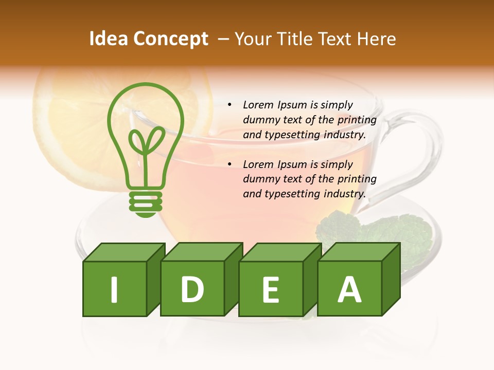 Single Juicy Leaf PowerPoint Template