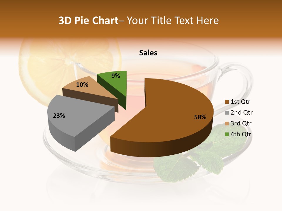 Single Juicy Leaf PowerPoint Template