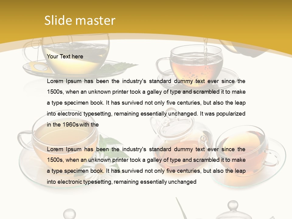 Cup Of Tea Teabag Herbal Medicine PowerPoint Template