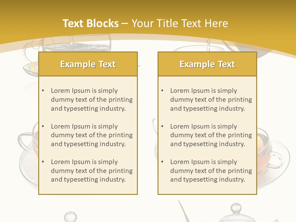 Cup Of Tea Teabag Herbal Medicine PowerPoint Template