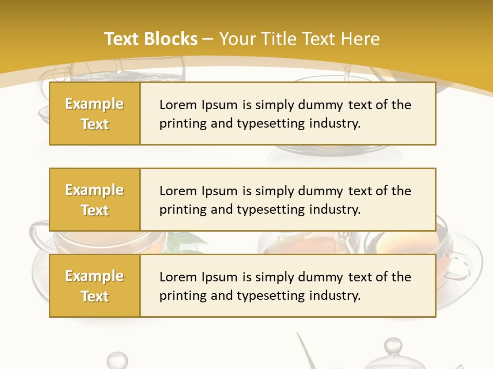 Cup Of Tea Teabag Herbal Medicine PowerPoint Template