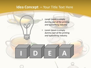 Cup Of Tea Teabag Herbal Medicine PowerPoint Template