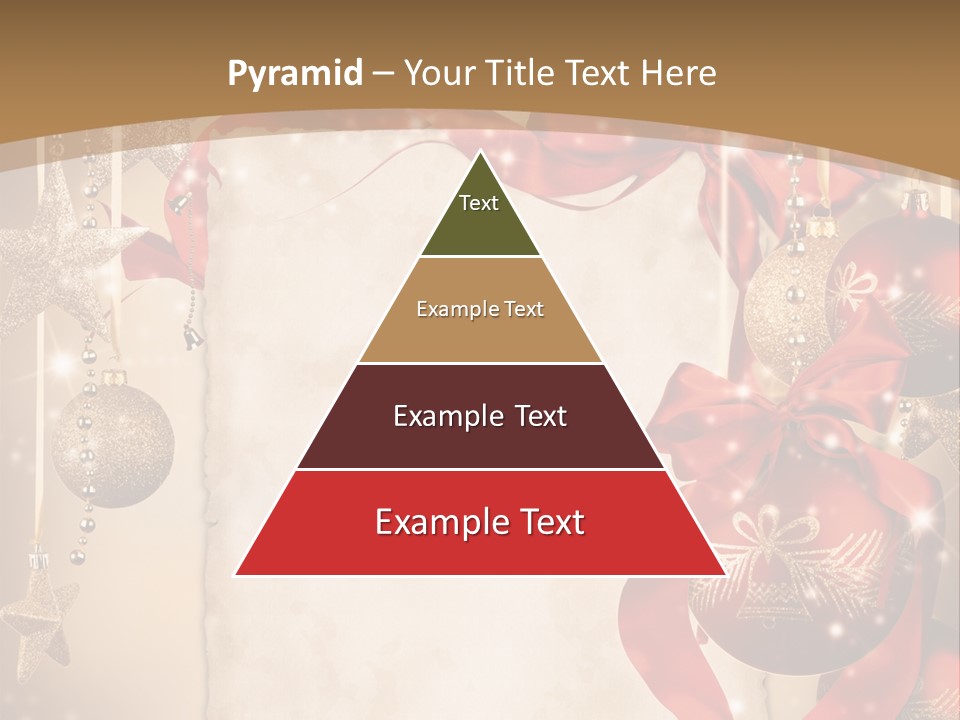 Ornament Post Card Red PowerPoint Template