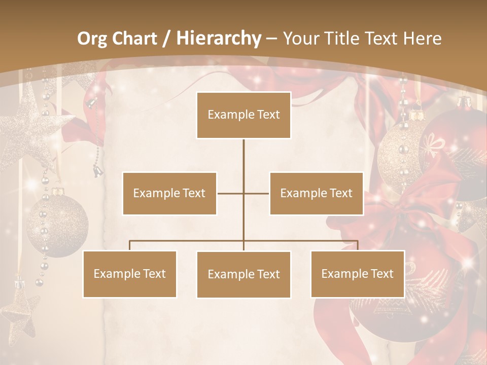 Ornament Post Card Red PowerPoint Template