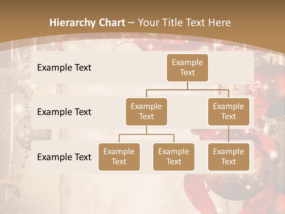 Ornament Post Card Red PowerPoint Template
