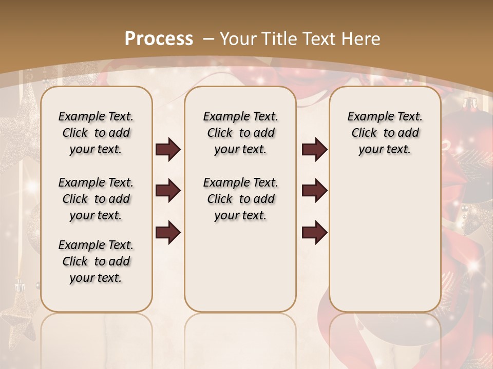 Ornament Post Card Red PowerPoint Template