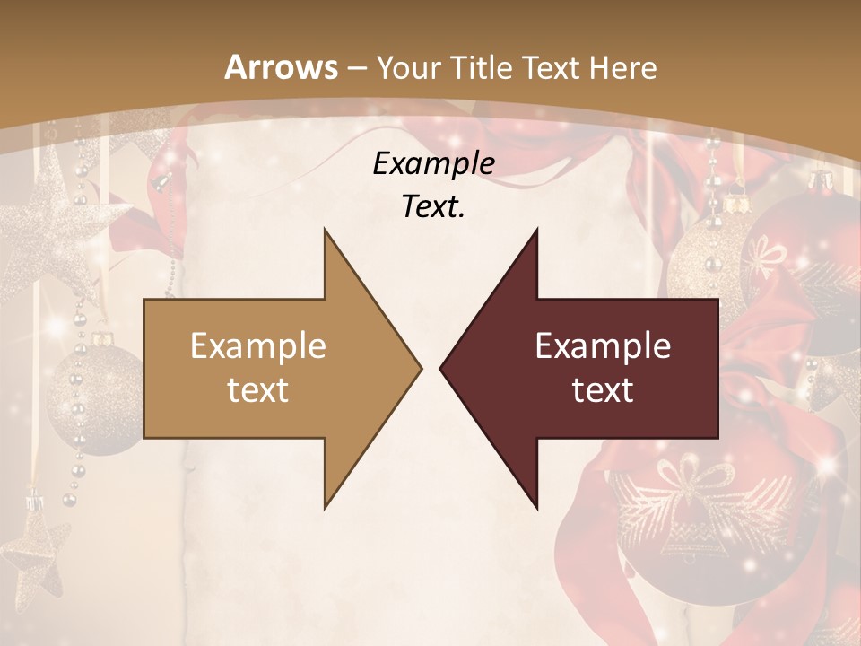 Ornament Post Card Red PowerPoint Template