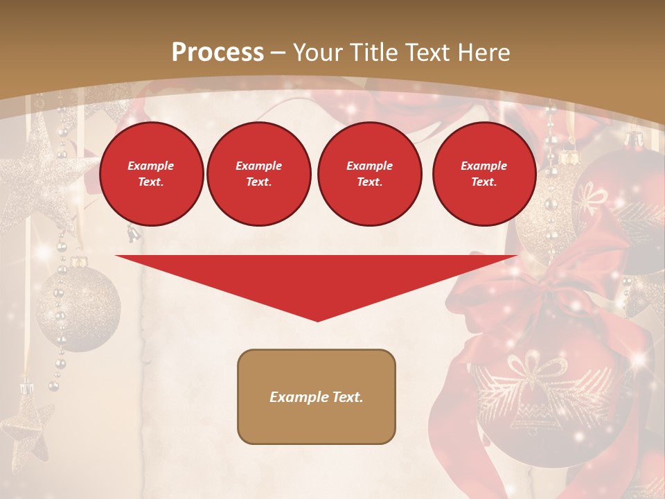 Ornament Post Card Red PowerPoint Template