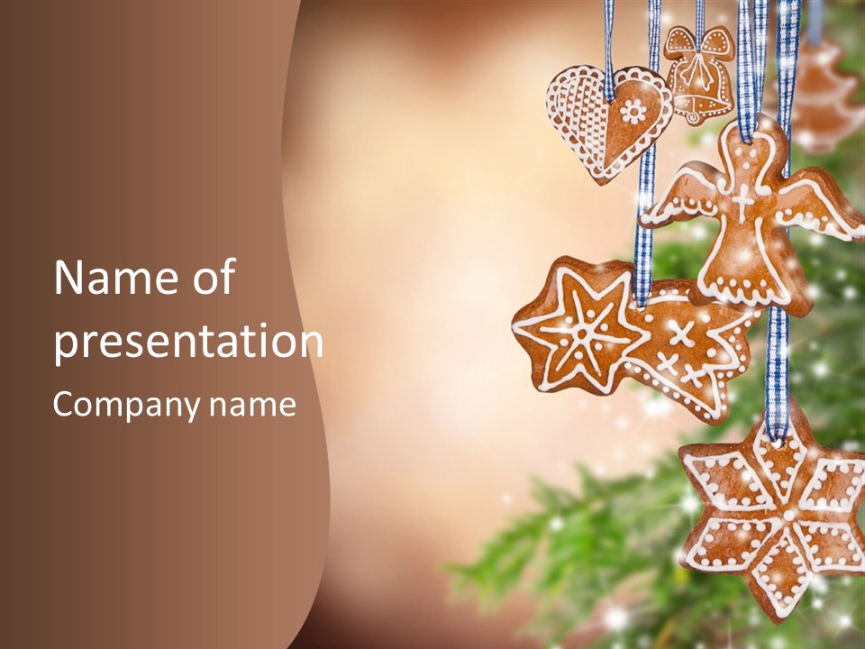 Christmas Xmas Cookies PowerPoint Template