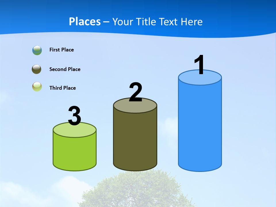 Green Plain Tree PowerPoint Template