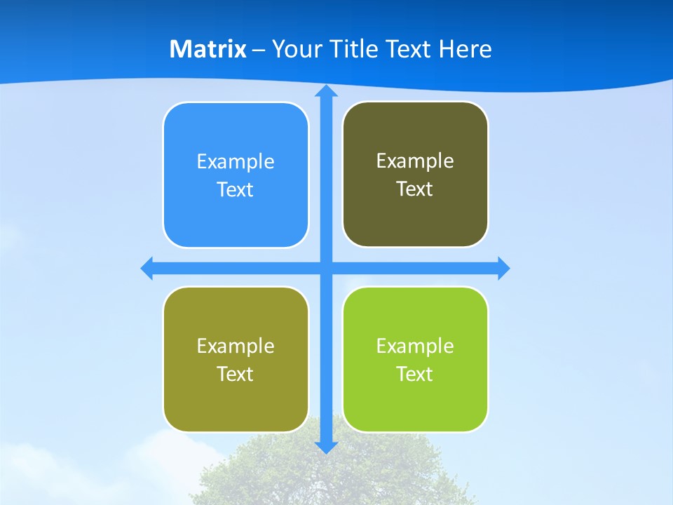 Green Plain Tree PowerPoint Template