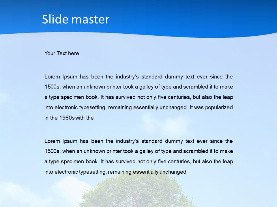 Green Plain Tree PowerPoint Template