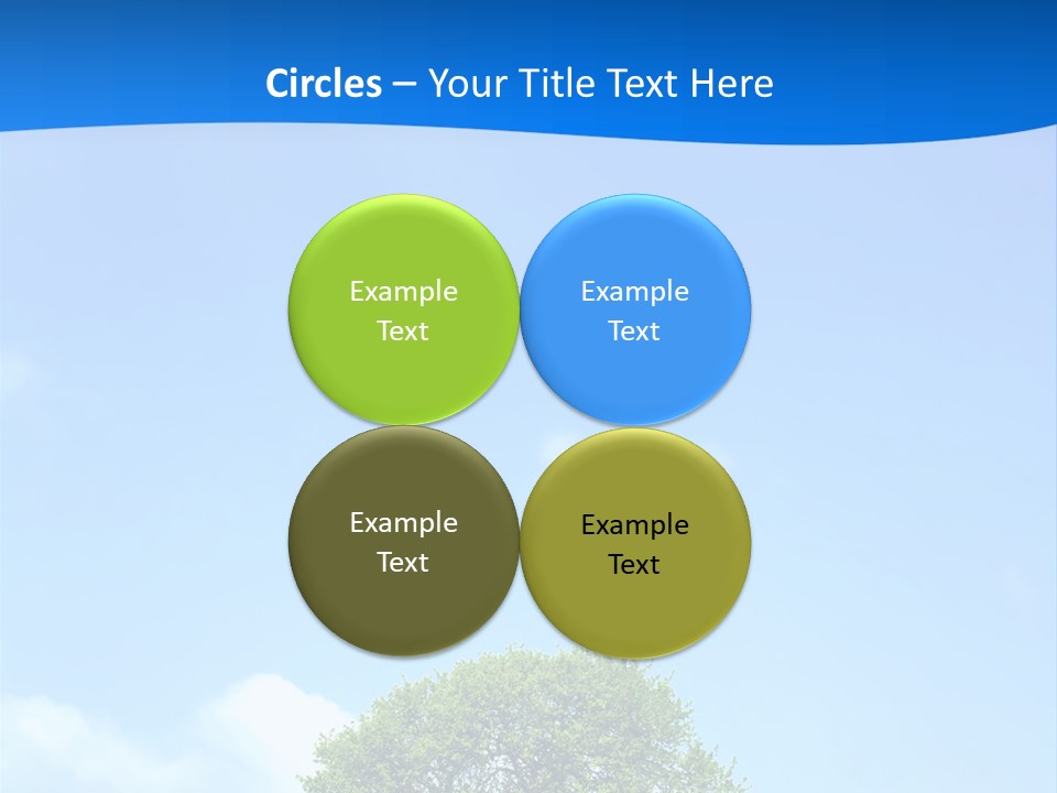 Green Plain Tree PowerPoint Template