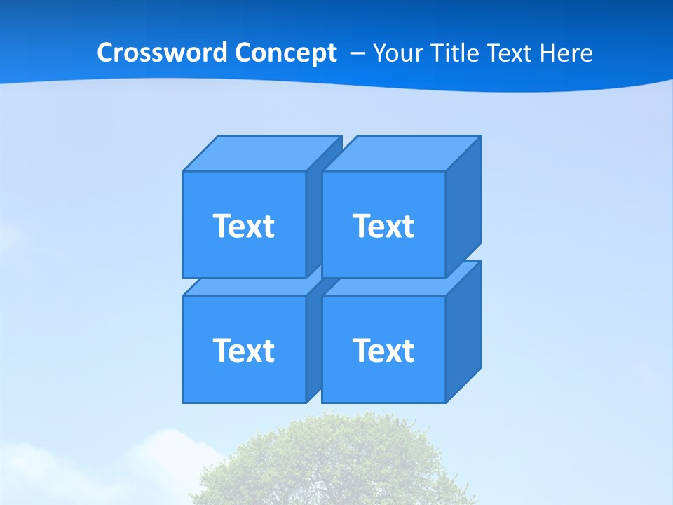 Green Plain Tree PowerPoint Template