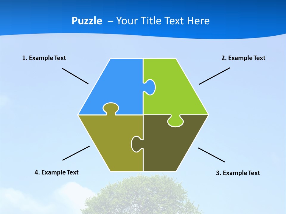 Green Plain Tree PowerPoint Template