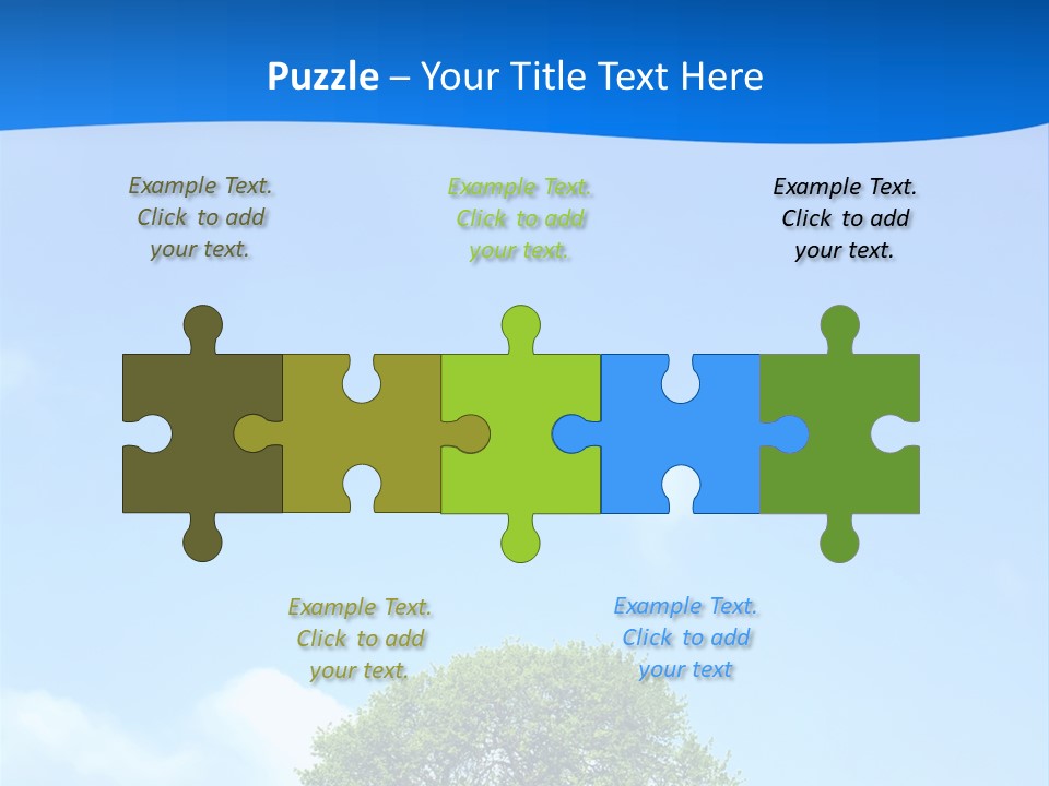 Green Plain Tree PowerPoint Template