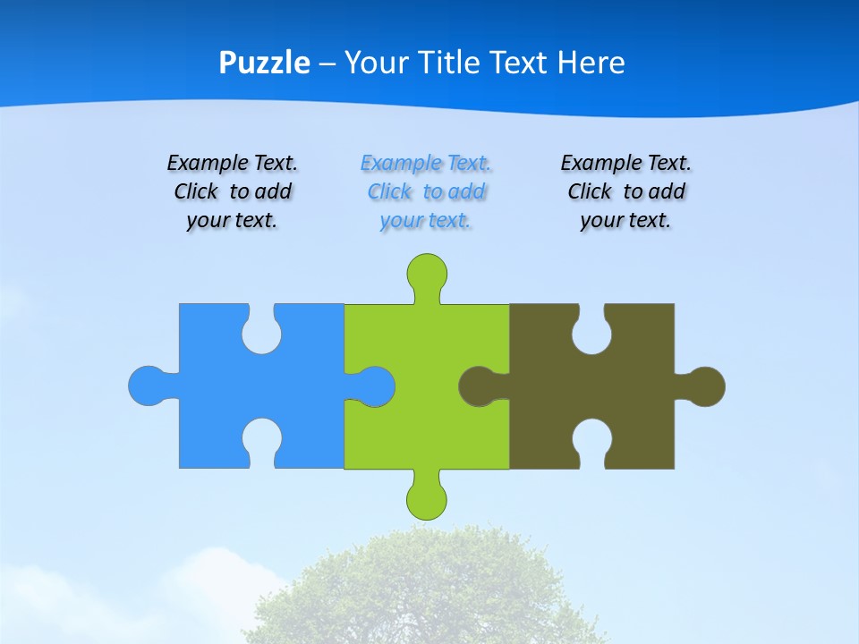 Green Plain Tree PowerPoint Template
