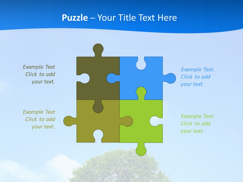 Green Plain Tree PowerPoint Template