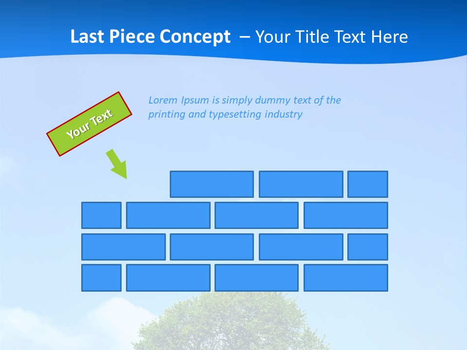 Green Plain Tree PowerPoint Template