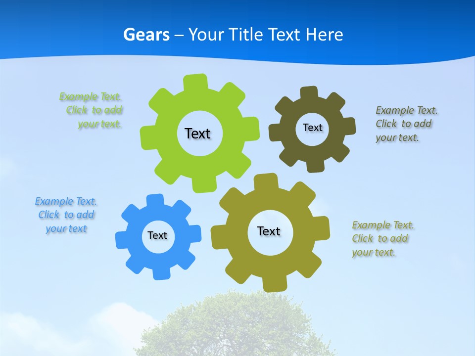 Green Plain Tree PowerPoint Template