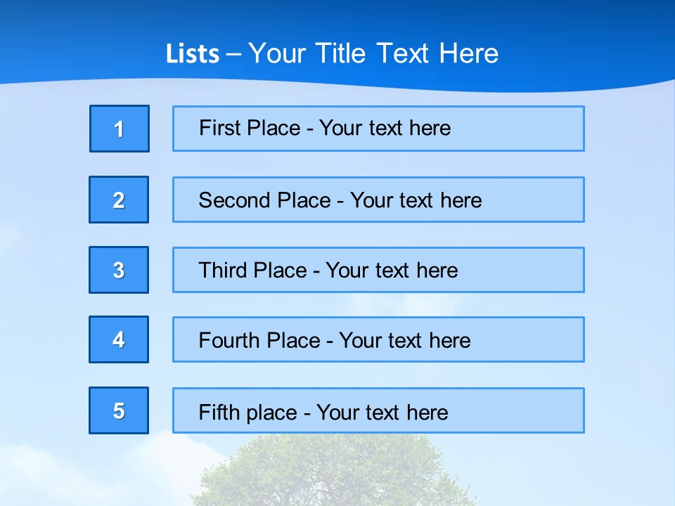 Green Plain Tree PowerPoint Template