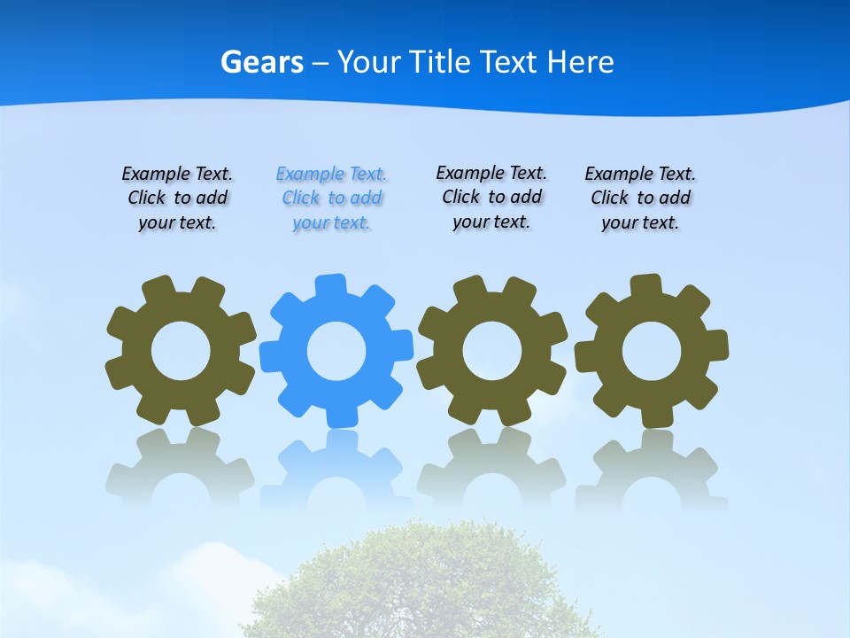 Green Plain Tree PowerPoint Template