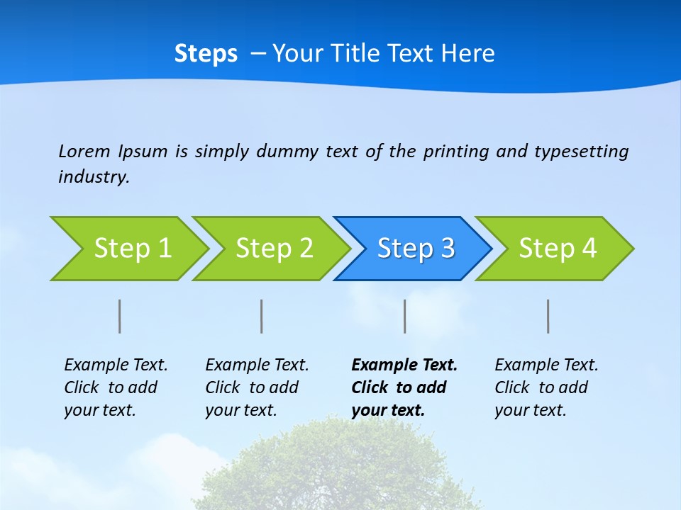 Green Plain Tree PowerPoint Template