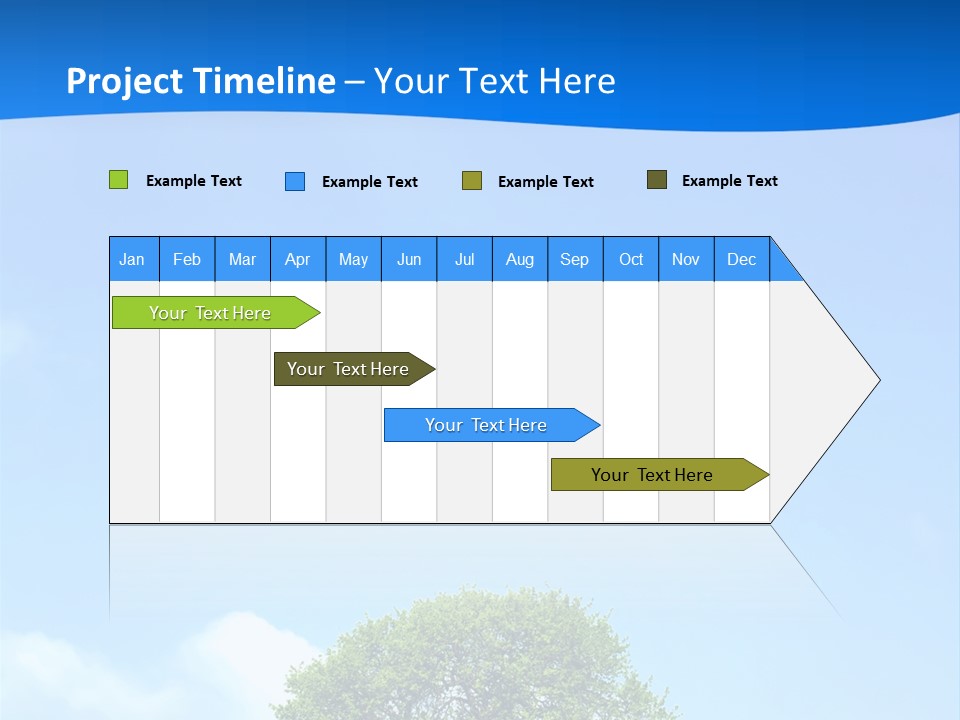 Green Plain Tree PowerPoint Template