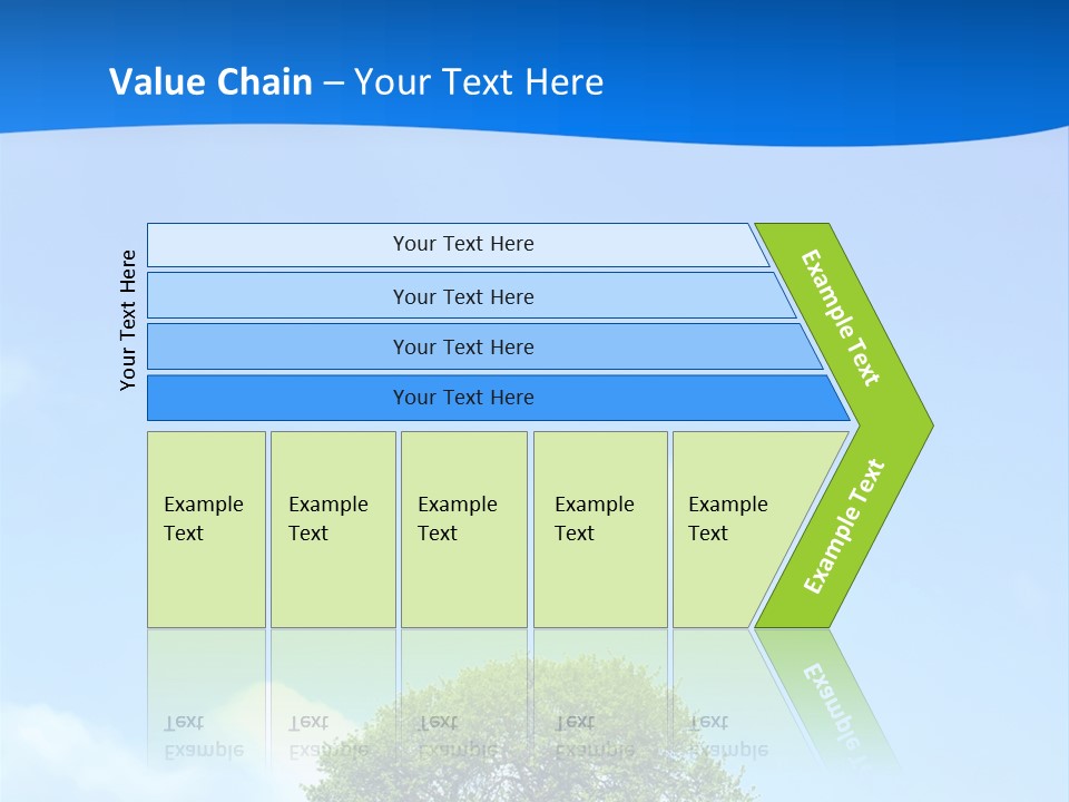 Green Plain Tree PowerPoint Template