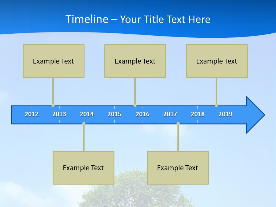 Green Plain Tree PowerPoint Template
