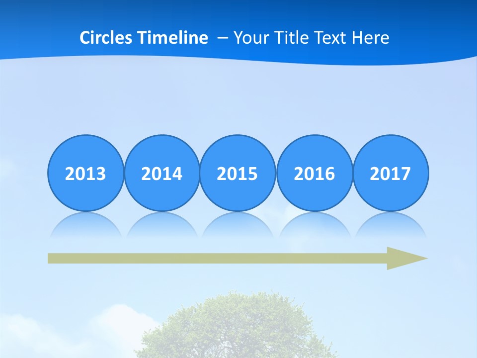 Green Plain Tree PowerPoint Template