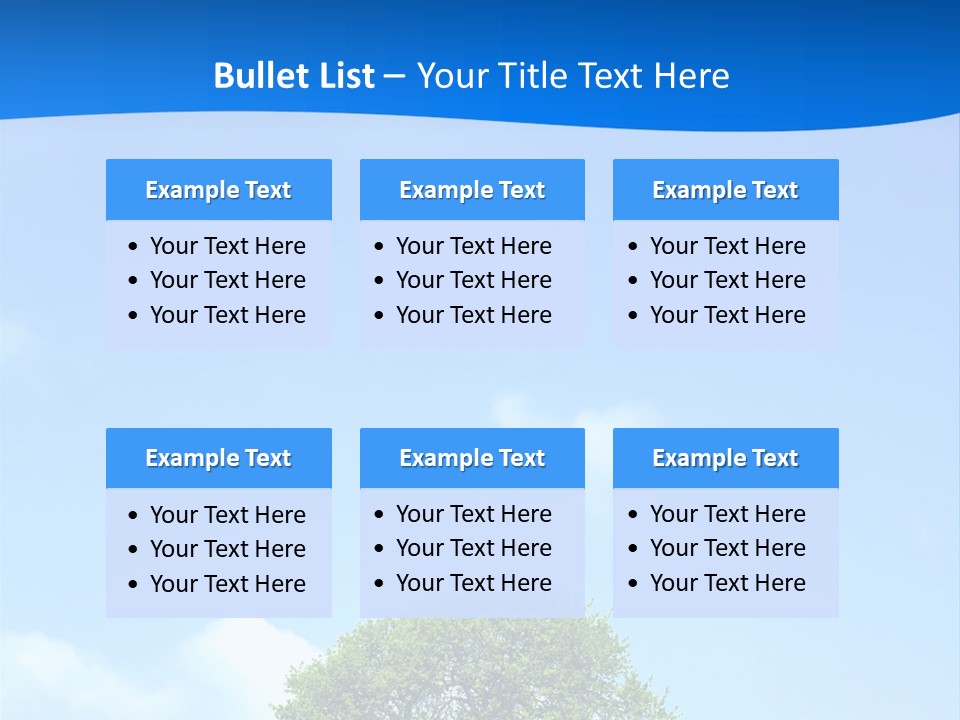 Green Plain Tree PowerPoint Template