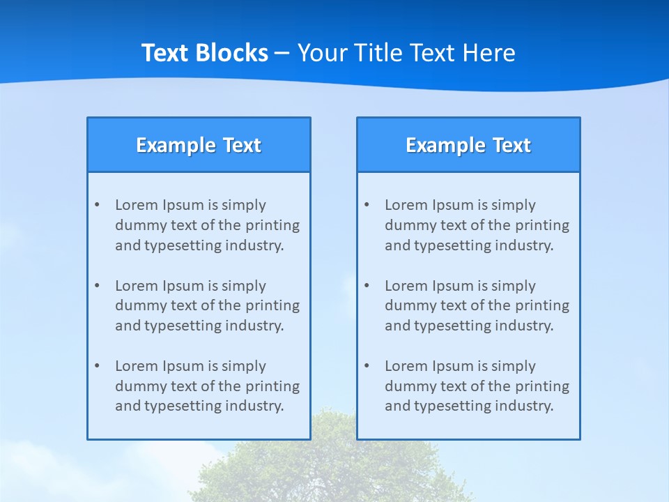 Green Plain Tree PowerPoint Template