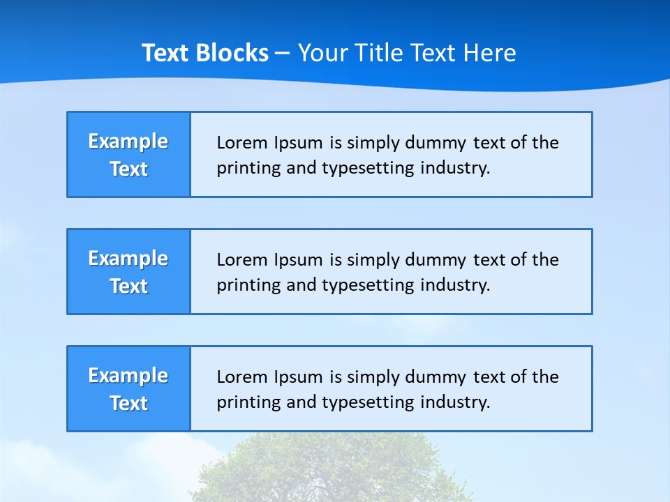 Green Plain Tree PowerPoint Template