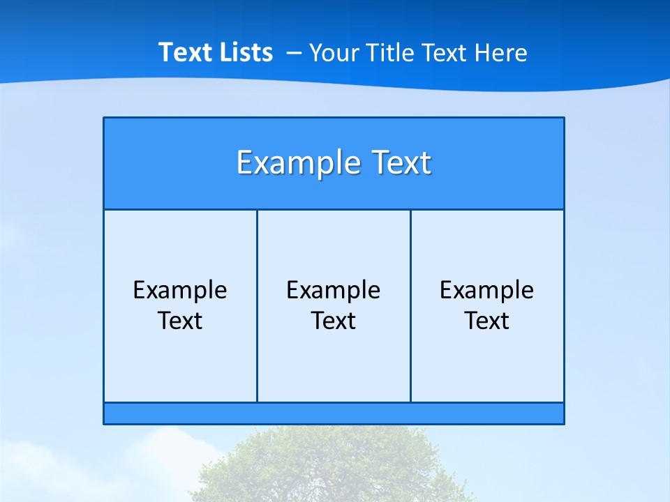 Green Plain Tree PowerPoint Template