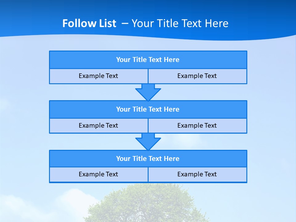 Green Plain Tree PowerPoint Template