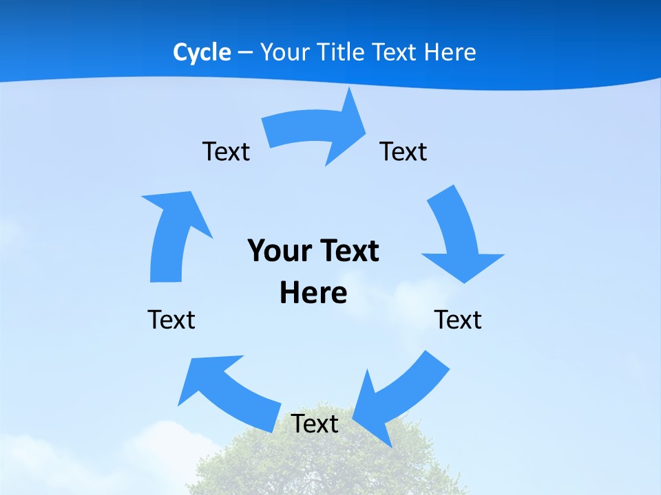 Green Plain Tree PowerPoint Template