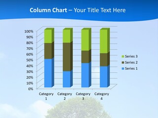 Green Plain Tree PowerPoint Template