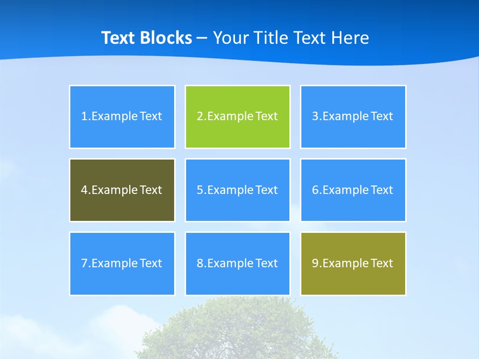 Green Plain Tree PowerPoint Template