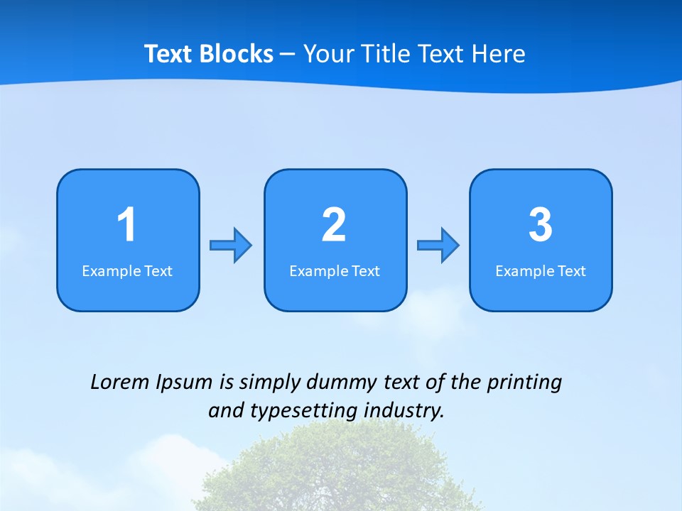 Green Plain Tree PowerPoint Template