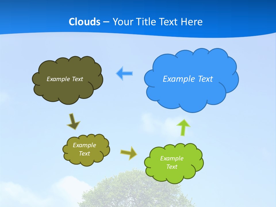 Green Plain Tree PowerPoint Template