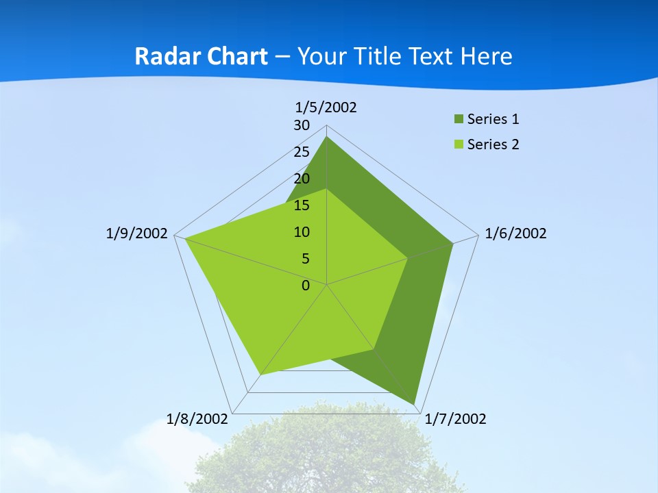 Green Plain Tree PowerPoint Template