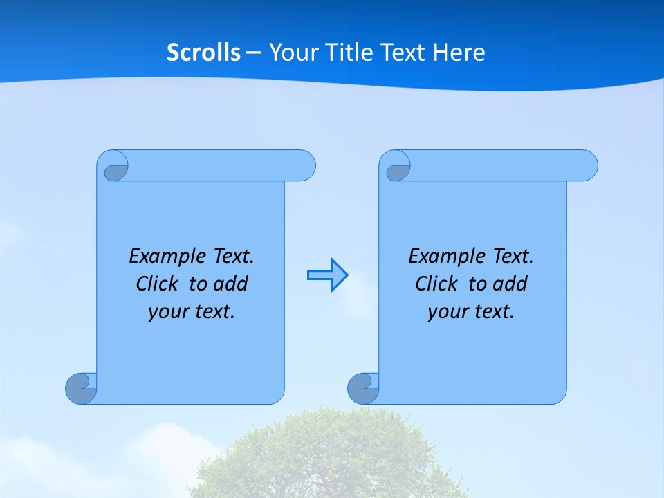 Green Plain Tree PowerPoint Template