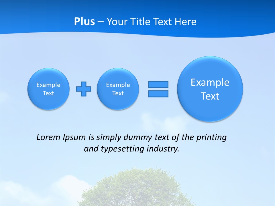 Green Plain Tree PowerPoint Template