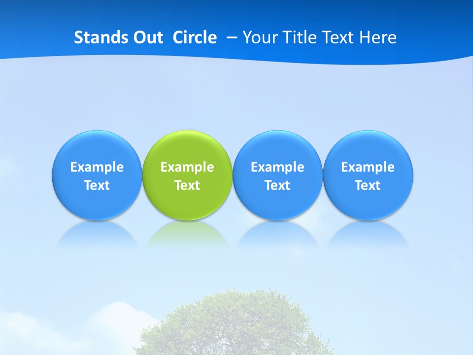 Green Plain Tree PowerPoint Template