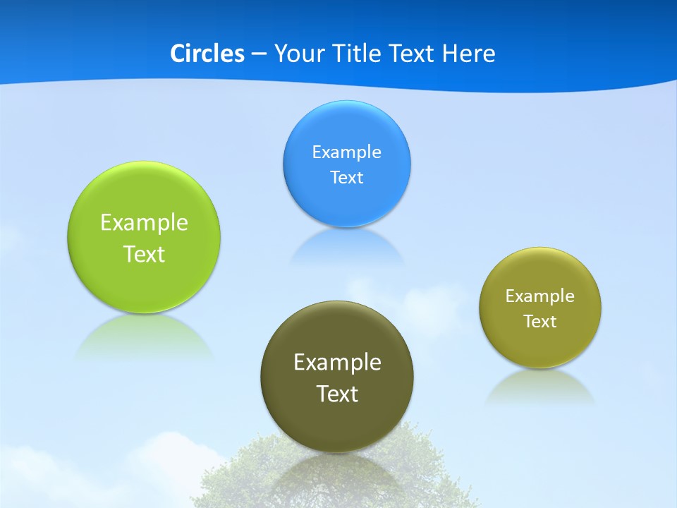 Green Plain Tree PowerPoint Template