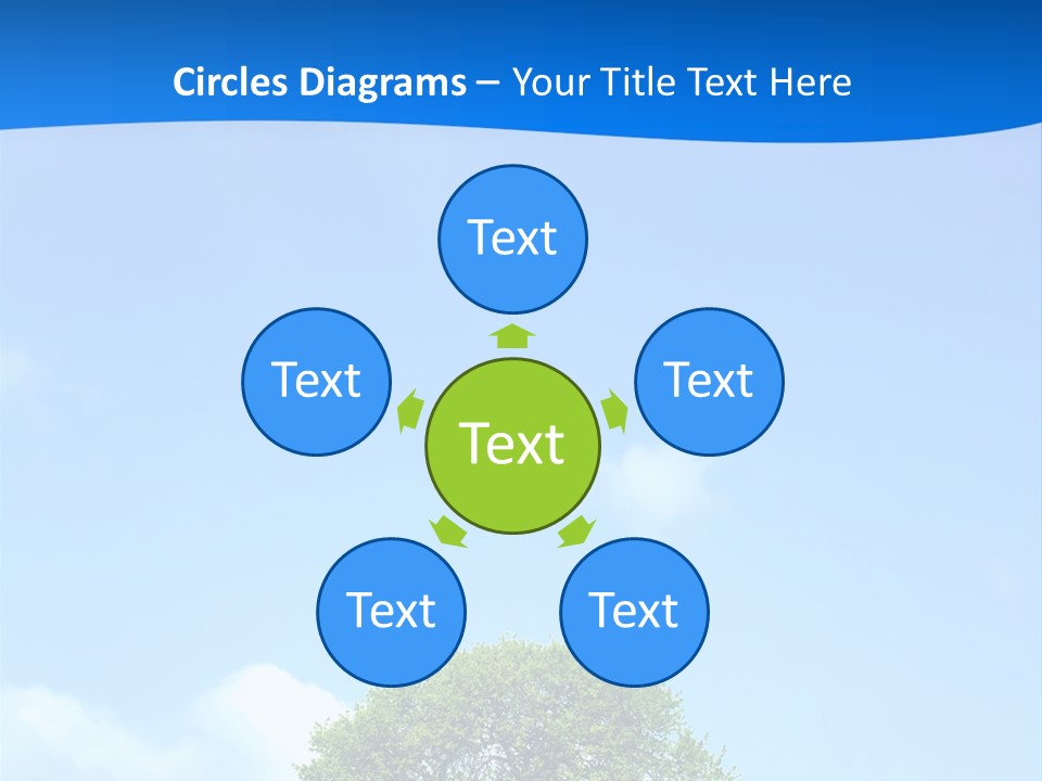 Green Plain Tree PowerPoint Template