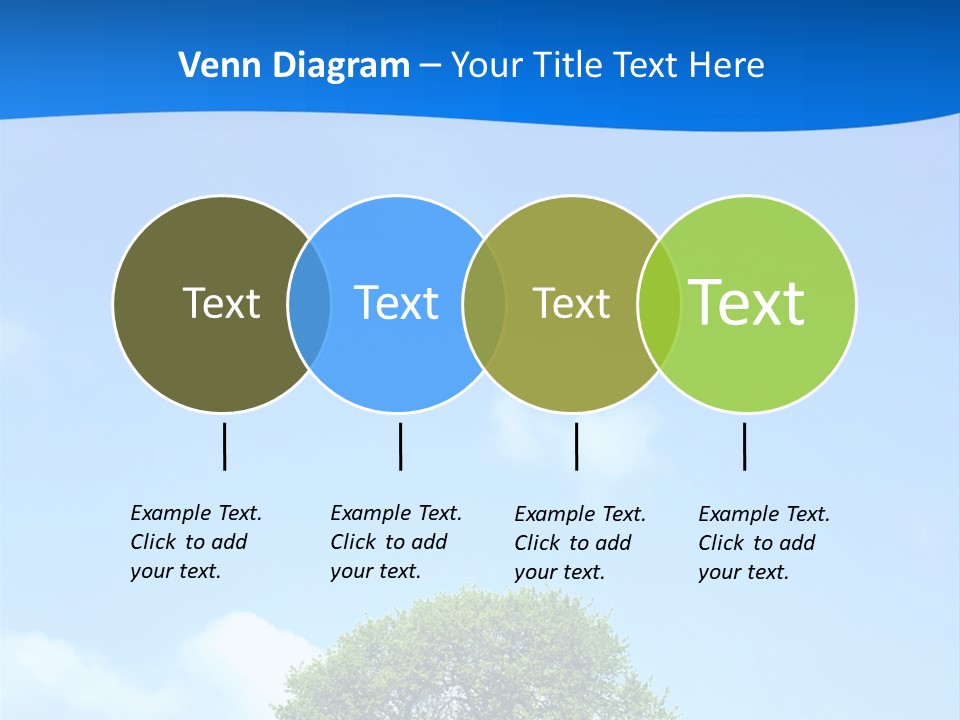 Green Plain Tree PowerPoint Template