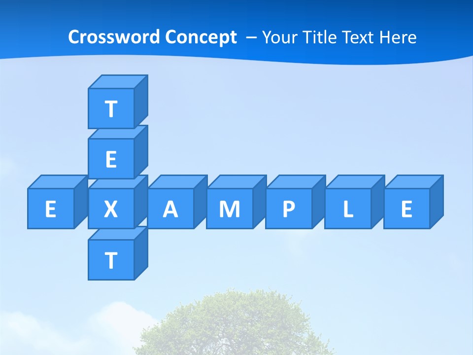 Green Plain Tree PowerPoint Template
