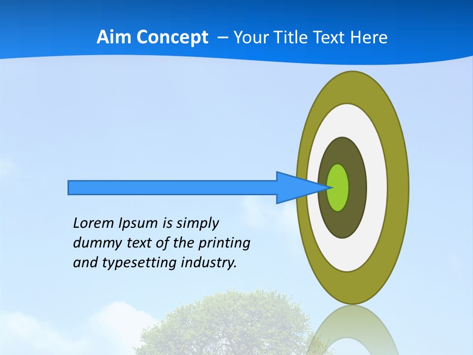 Green Plain Tree PowerPoint Template